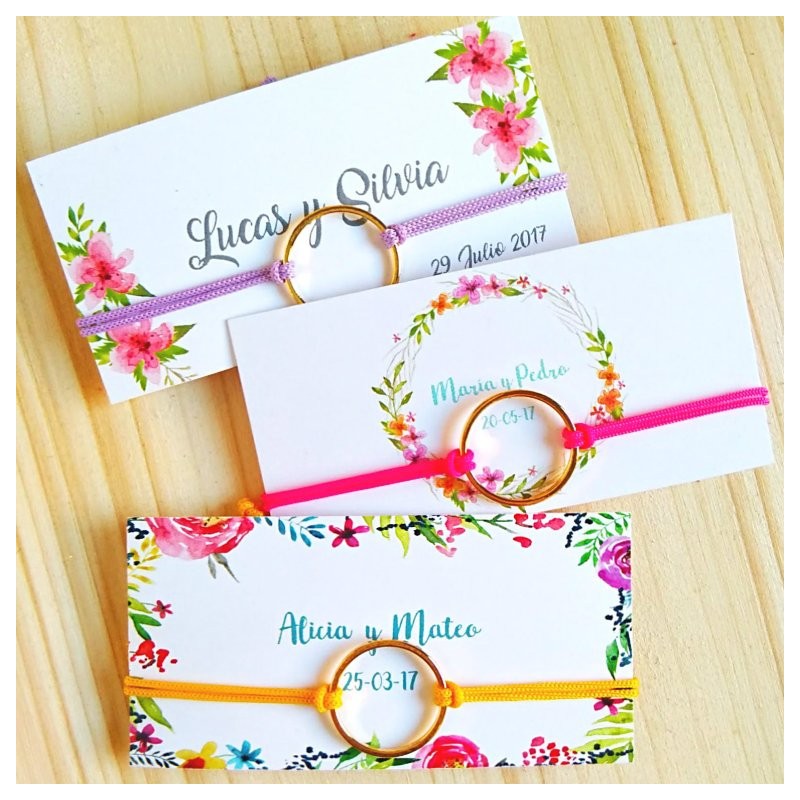 Pulseras para invitadas de bodas