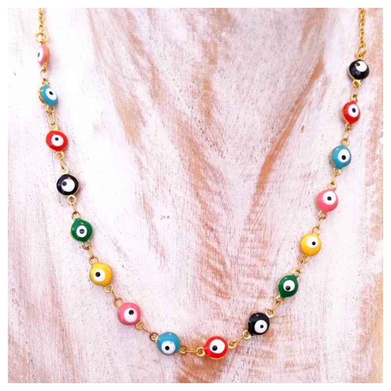 Collar de moda largo Ojitos