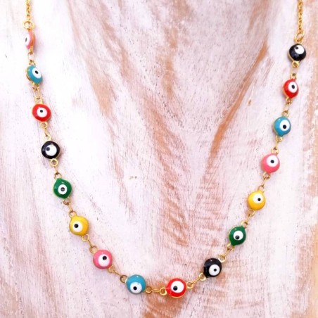 Collar de moda largo Ojitos