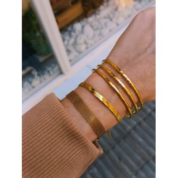 Brazalete triple de acero  inoxidable