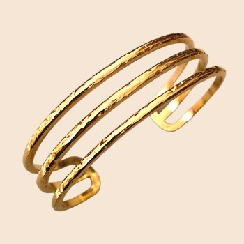 Brazalete triple de acero  inoxidable