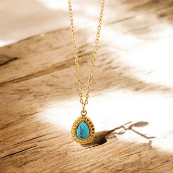 Collar Lágrima Turquesa