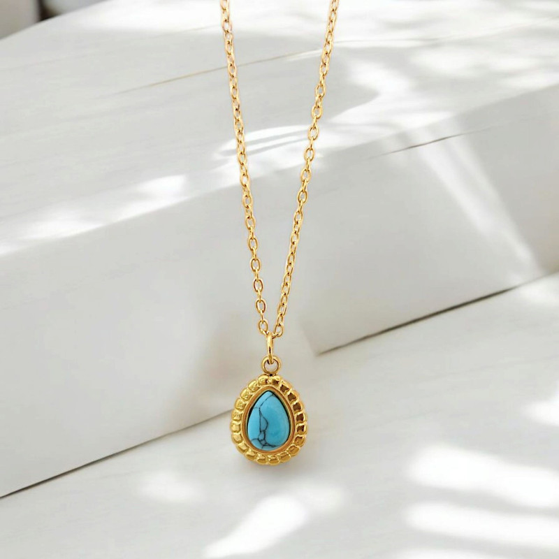 Collar Lágrima Turquesa