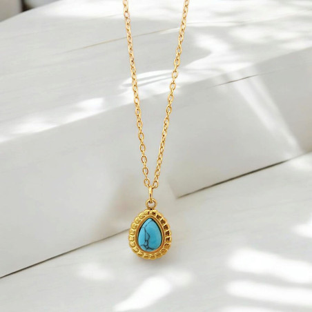 Collar Lágrima Turquesa