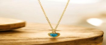 Collar Corazón Turquesa