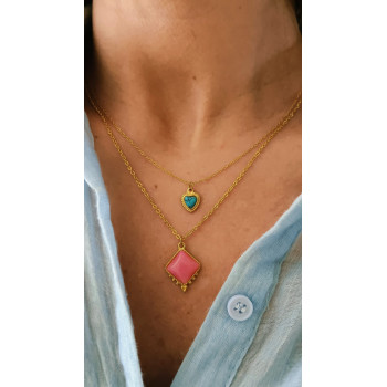 Collar Corazón Turquesa