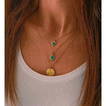 Collar Corazón Turquesa