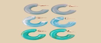 Pendientes de colores, aros de resina super originales, los pendientes de moda esta temporada