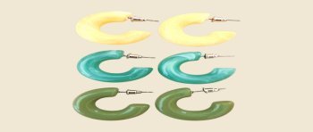 Pendientes de colores, aros de resina super originales, los pendientes de moda esta temporada