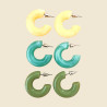 Pendientes de colores, aros de resina super originales, los pendientes de moda esta temporada
