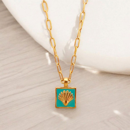 Collar Sello Concha Mint