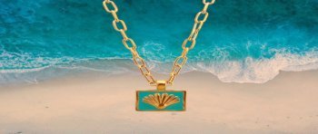 Collar Sello Concha Mint