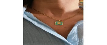 Collar Sello Concha Mint