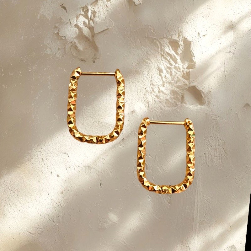 Pendientes Candado Textura