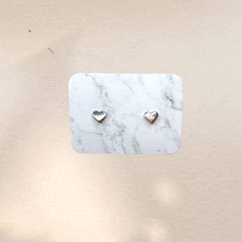 Pendientes mini de acero en color plata para combinar