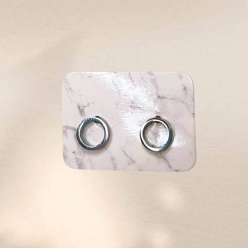 Pendientes mini de acero con formas geométricas