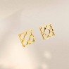 Pendientes mini de panot de Barcelona de acero y baño de oro para combinar