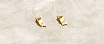 Pendientes mini de acero y baño de oro para combinar