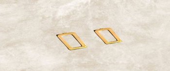 Pendientes mini de acero y baño de oro para combinar