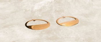 Pendientes mini de acero y baño de oro para combinar