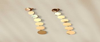 Pendientes largos círculos dorados Happy Uky