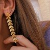 Pendientes Largos Hojas Doradas Happy Uky