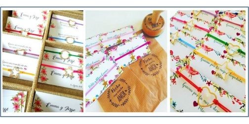 Detalles de boda originales - Pulseras regalo boda Happy Uky Wedding